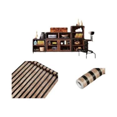 Imagem de Papel De Parede Autoadesivo Impermeável De 45CM, Fundo Em Grade DIY Pa