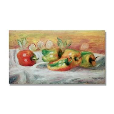 Imagem de NHLDZYH Arte em tela vintage de frutas mortas, pintura clássica de cozinha country, decoração de parede de casa de fazenda quente para sala de jantar e cozinha. C60. 50 x 90 cm-19,7 x 35,5 pol