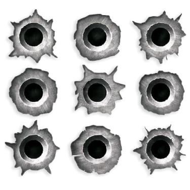 Imagem de Adesivos realistas de parede com furo de bala, adesivos de vinil para carro, 2 pacotes, laptops, carros, caminhões, arranhões e amassados no corpo, pegadinhas de capa, adesivos engraçados, armas de