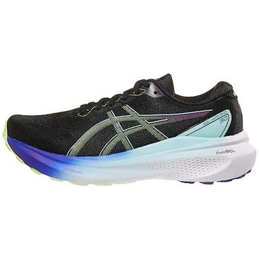Imagem de ASICS T nis de corrida feminino Gel-Kayano 30, Preto/amarelo brilhante, 6.5