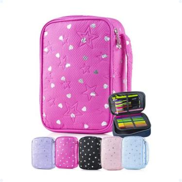 Imagem de Estojo Escolar Organizador Box Grande Canetas Com Divisórias - Hxt, Ro