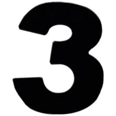 Imagem de Número Residencial Numeral N.3 60Mm Preto