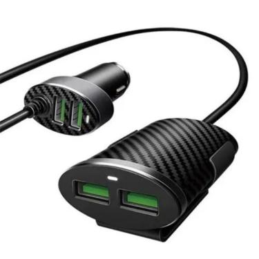 Imagem de Carregador Automotivo Veicular Com 4 Usb Uber Taxi 99