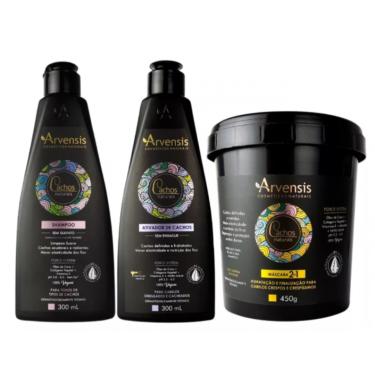 Imagem de Kit Arvensis Cachos Shampoo Ativador Ondulados Mascara 2x1