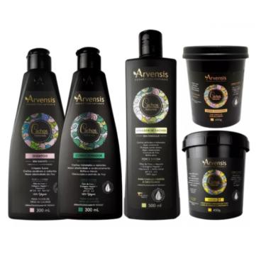 Imagem de Kit Arvensis Crespos Shampoo Condicionador Ativador Mascara 2x1 Geleia Alta