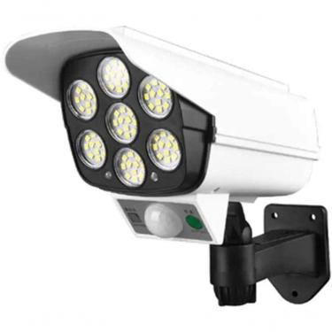 Imagem de Camera Falsa Solar Luminaria Sem Fio Sensor De Presença Segurança Leds