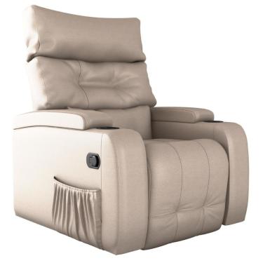 Imagem de Poltrona Reclinável Giratória Texas Corino Bege