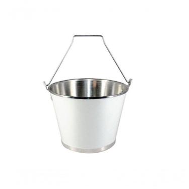 Imagem de Balde Gelo Cerveja C/ Alça Alumínio Profissional 9L Branco