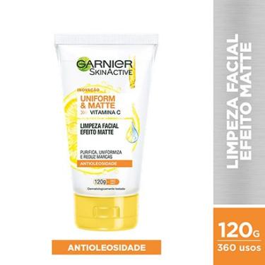 Imagem de Limpeza Facial Garnier Skin Uniform & Matte - 120g-Feminino