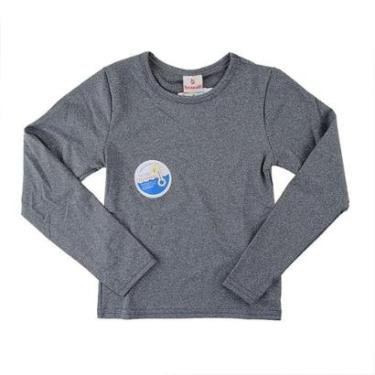Imagem de Blusa Infantil Brandili Térmica Cinza Mescla - 801480-Masculino