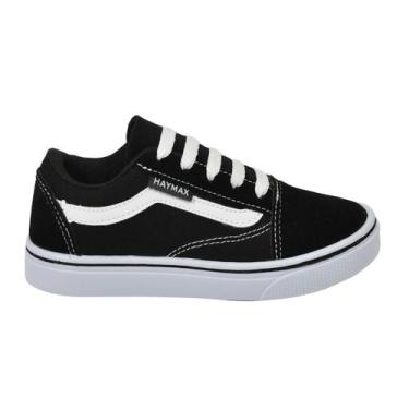 Imagem de Tênis Infantil Skate Escolar Unissex Haymax Costurado na Lateral Confo