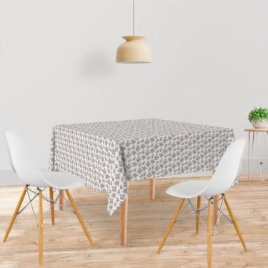 Imagem de Toalha De Mesa Quadrada Tecido Oxford Floral Delicada TL28 - 140x140cm