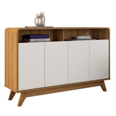 Imagem de Buffet Aparador Eccos 4 Portas Nature/Off White  Fabri Móveis - FabriM