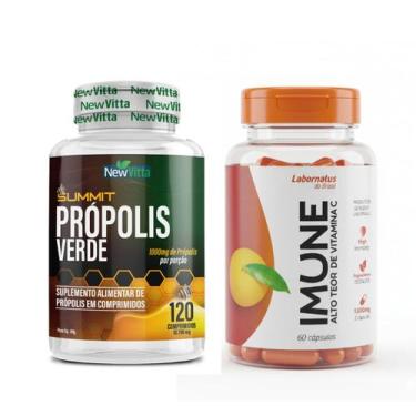 Imagem de Própolis 120cprs. 700mg + Imune Vit. C 60cáps. 650mg - New Vitta e Lab