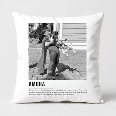 Imagem de Capa Almofada Veludo Personalizavel Pet Cachorro e Gato 45x45' Pet do 