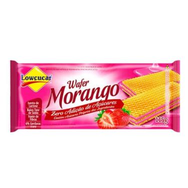 Imagem de Biscoito Wafer Zero Açúcar Sabor Morango Lowçucar 115g