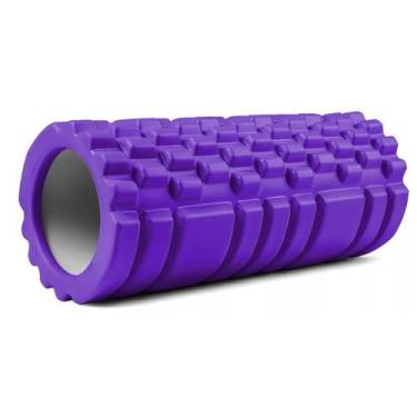 Imagem de Rolo Massagem Foam Roller Liberação Miofascial Soltura - IMPORT, Roxo