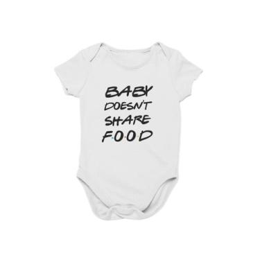 Imagem de Body Bebê Algodão Baby doesnt share food Branco - Artgeek, G