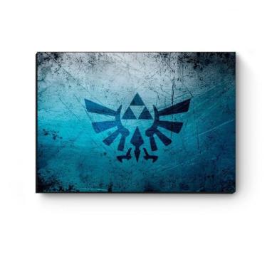 Imagem de Quadro decorativo MDF Legend Of Zelda logo azul - Artgeek