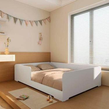 Imagem de Cama Infantil de Casal Montessoriana em 100% Mdf Premium Mark Branco T