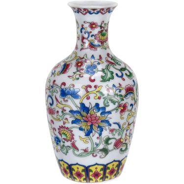 Imagem de VASO DECORATIVO ENFEITE CASA REDONDO HOME&CO CERÂMICA 14x7x7cm COLORIDO