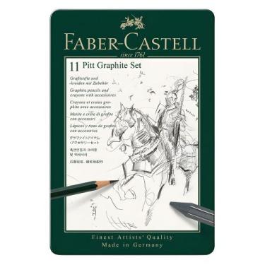 Imagem de Estojo Metal Pitt Faber Castell para Desenho 11 Peças - FABER CASTELL 