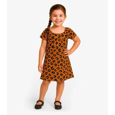 Imagem de Vestido Menina Infantil Select Marrom, 10, Marrom