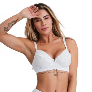Imagem de Sutiã Sem Bojo Com Aro e Renda Nayane Rodrigues, EG, Branco