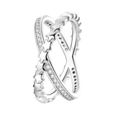 Imagem de Anel Empilhável De Prata 925 Com Flor E Vaga-lume Para Mulheres, Joia 