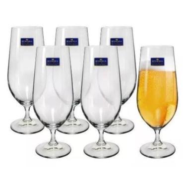 Imagem de Jogo 6 Taças De Cerveja Chopp Bohemia Cristal Titanium 380ml