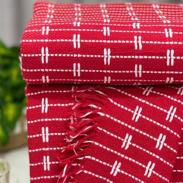 Imagem de Manta para Sofá Blocks 180cm x 240cm Vermelho - Azevedao