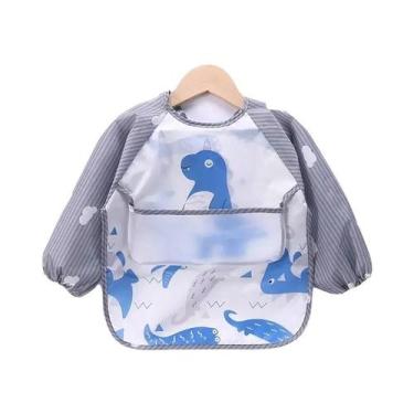 Imagem de Babadores Impermeáveis De Manga Longa Para Bebês, Avental Infantil, Ro