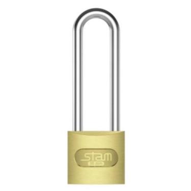 Imagem de Cadeado Haste Longa Stam Zamac Latonado 35mm