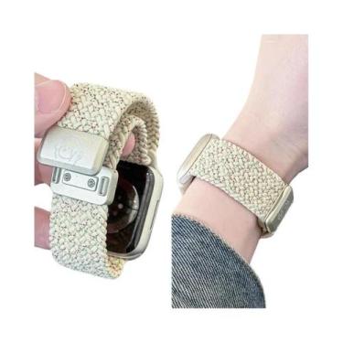 Imagem de Pulseira De Nylon Trançada Com Fecho Magnético Para Apple Watch iWatch