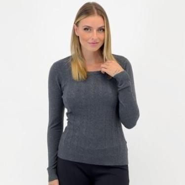 Imagem de Blusa Facinelli Tricot Gola Redonda Texturizada Feminina-Feminino
