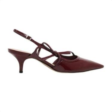 Imagem de Sapato Feminino Slingback Laço Arezzo Vermelho-Feminino