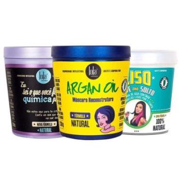 Imagem de Lola Cosmetics Kit Com 3 Máscara – Liso Leve e Solto + Argan Oil + Eu Sei o Que Você Fez na Química-Unissex