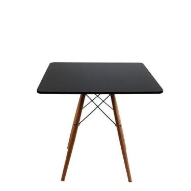 Imagem de Mesa De Jantar Quadrada Eiffel 90cm Mdf Charles Eames - Base Em Madeir