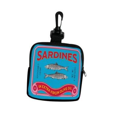 Imagem de Carteira Mini Colorida Com Estampa De Lata De Sardinha, Porta-Moedas C
