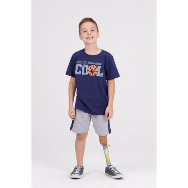 Imagem de Conjunto Infantil Jest Be Basketball Cool Marinho-Masculino