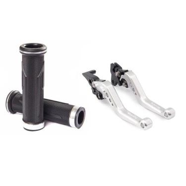 Imagem de Kit Manete E Manopla Esportivo Spider Stark Pcx 150 - NoBrand, Prata