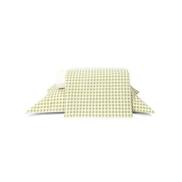 Imagem de Jogo de Lençol Mini Vichy Verde Oliva Westwing Verde