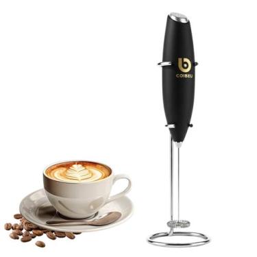 Imagem de Espumador de Leite a Pilha Mixer Misturador Café Whey Proteína com Sup