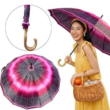 Imagem de Guarda Chuva Reforçado Grande Estampado Colorido Dia a Dia Sombrinha A