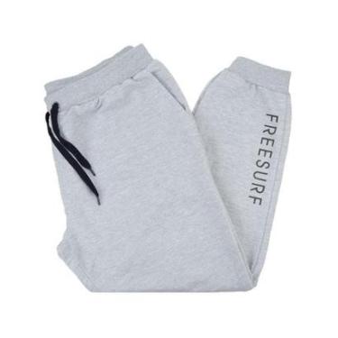Imagem de Calça Moletom Masculina Freesurf Plu Size leaf Cinza - 11080-Masculino