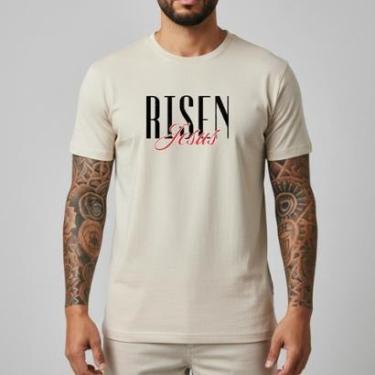 Imagem de Camiseta Masculina Personalizada Algodão Slim Fit Camisa Manga Curta Gola Redonda Toque...