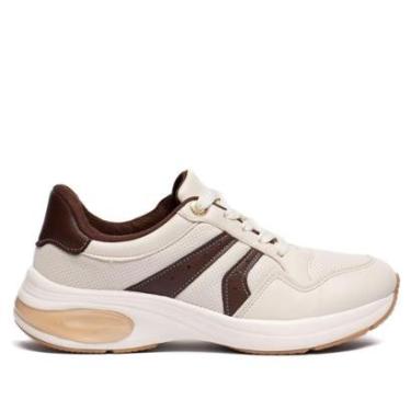 Imagem de Tênis Feminino Modare Casual Gel Tech Branco/Café-Feminino