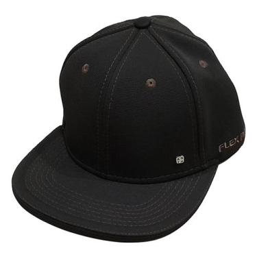 Imagem de Boné Anth Co Aba Reta Fechado Elástico Neoprene Chip Botton, Marrom, Ú