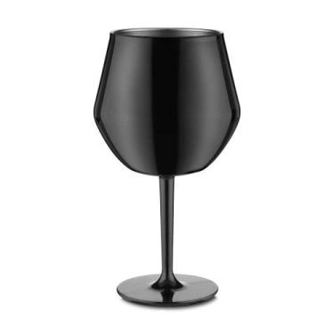 Imagem de Taça Térmica Inox 350ml com Haste Removível Vira Copo Preta - King Mix
