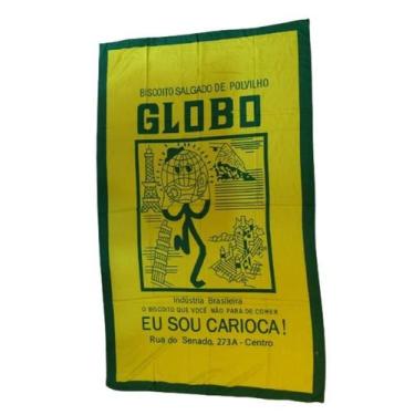 Imagem de Canga de Praia Estampa Biscoito Globo Salgado ou Doce, Verde, Único